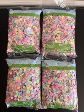 Multicolor Confetti 4 Pack Paper Pastel Birthday Party 3 Oz Bags Colorful